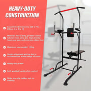 Power Tower Pull Up Weight Bench Dip Multi Station Chin Up Home Gym Equipment V63-831701