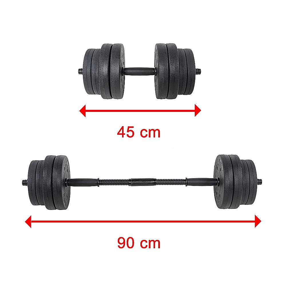 20kg Dumbbell Set Home Gym Fitness Exercise Weights Bar Plate V63-831711