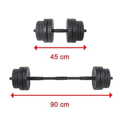 20kg Dumbbell Set Home Gym Fitness Exercise Weights Bar Plate V63-831711