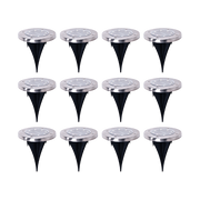 12x Solar Powered LED Buried Inground Recessed Light Garden Outdoor Deck Path V63-831721