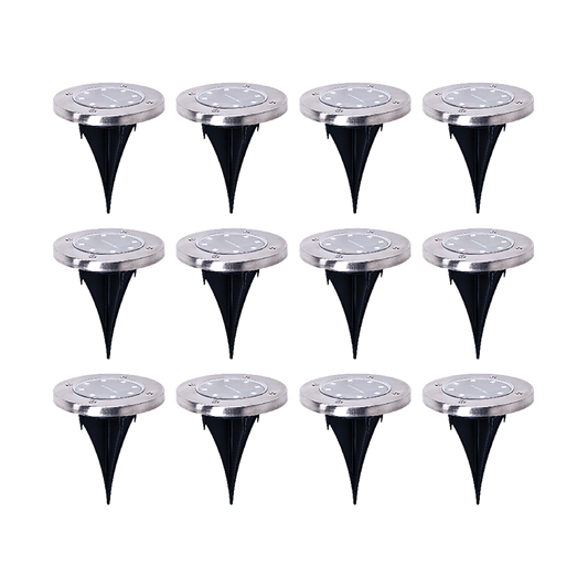 12x Solar Powered LED Buried Inground Recessed Light Garden Outdoor Deck Path V63-831721