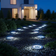 12x Solar Powered LED Buried Inground Recessed Light Garden Outdoor Deck Path V63-831721