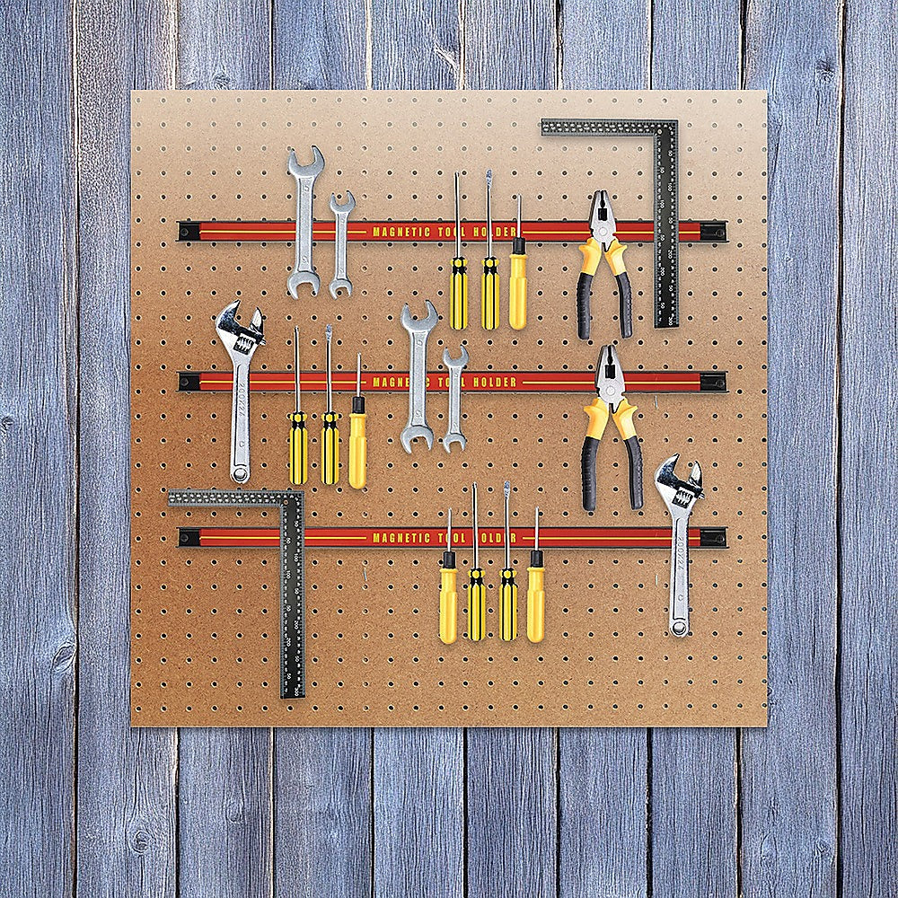 3 x 61cm Magnetic Wall Mounted Tool Holder Storage Organiser Garage Workshop V63-831781
