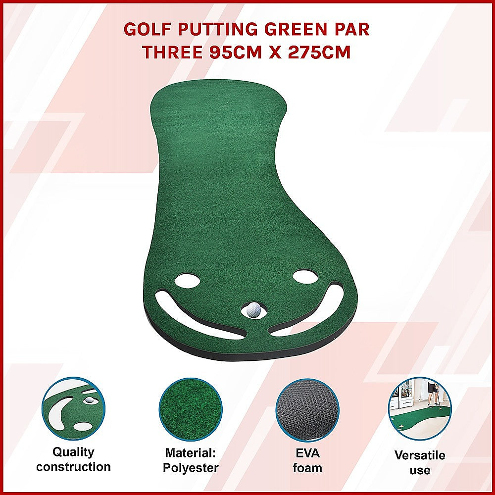 Golf Putting Green Par Three 95cm x 275cm V63-831791