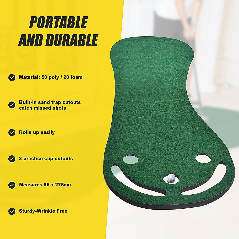 Golf Putting Green Par Three 95cm x 275cm V63-831791