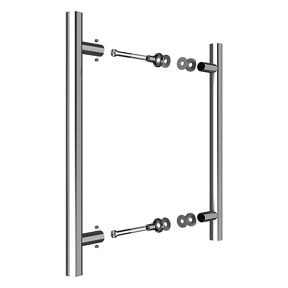 Round 300mm Stainless Steel Push Pull Door Handle for Wood Glass V63-831861