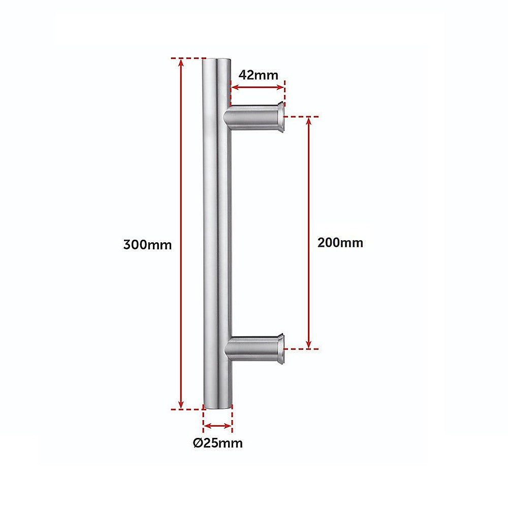 Round 300mm Stainless Steel Push Pull Door Handle for Wood Glass V63-831861