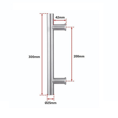 Round 300mm Stainless Steel Push Pull Door Handle for Wood Glass V63-831861