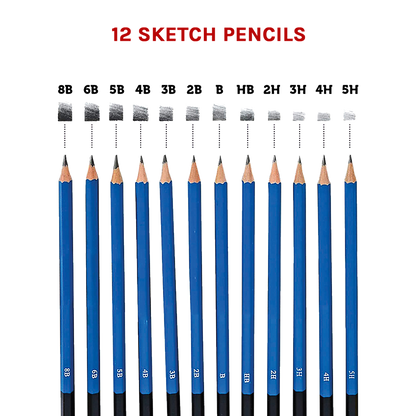 Art Sketch Pencils Oil Drawing Colouring Graphite Charcoal Pencil Set 72pcs/set V63-831871