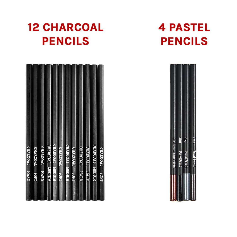 Art Sketch Pencils Oil Drawing Colouring Graphite Charcoal Pencil Set 72pcs/set V63-831871