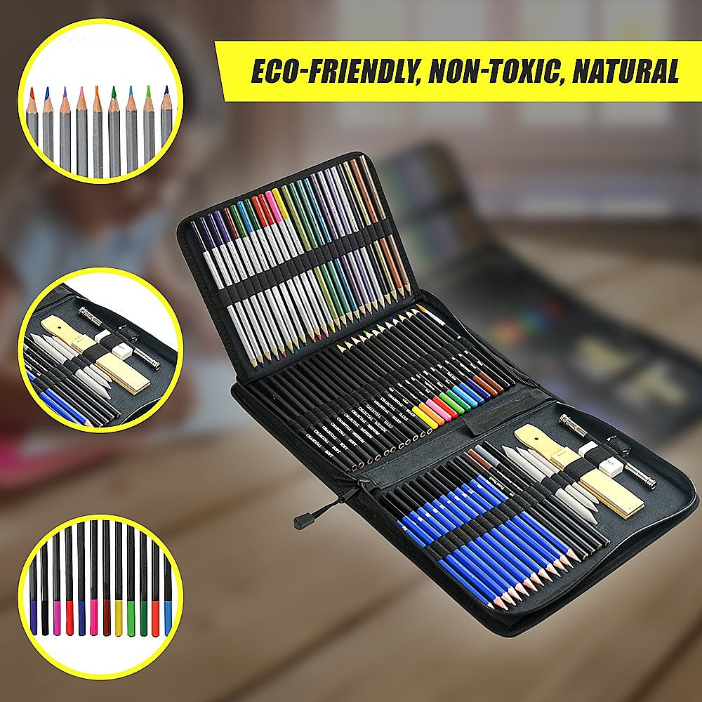 Art Sketch Pencils Oil Drawing Colouring Graphite Charcoal Pencil Set 72pcs/set V63-831871