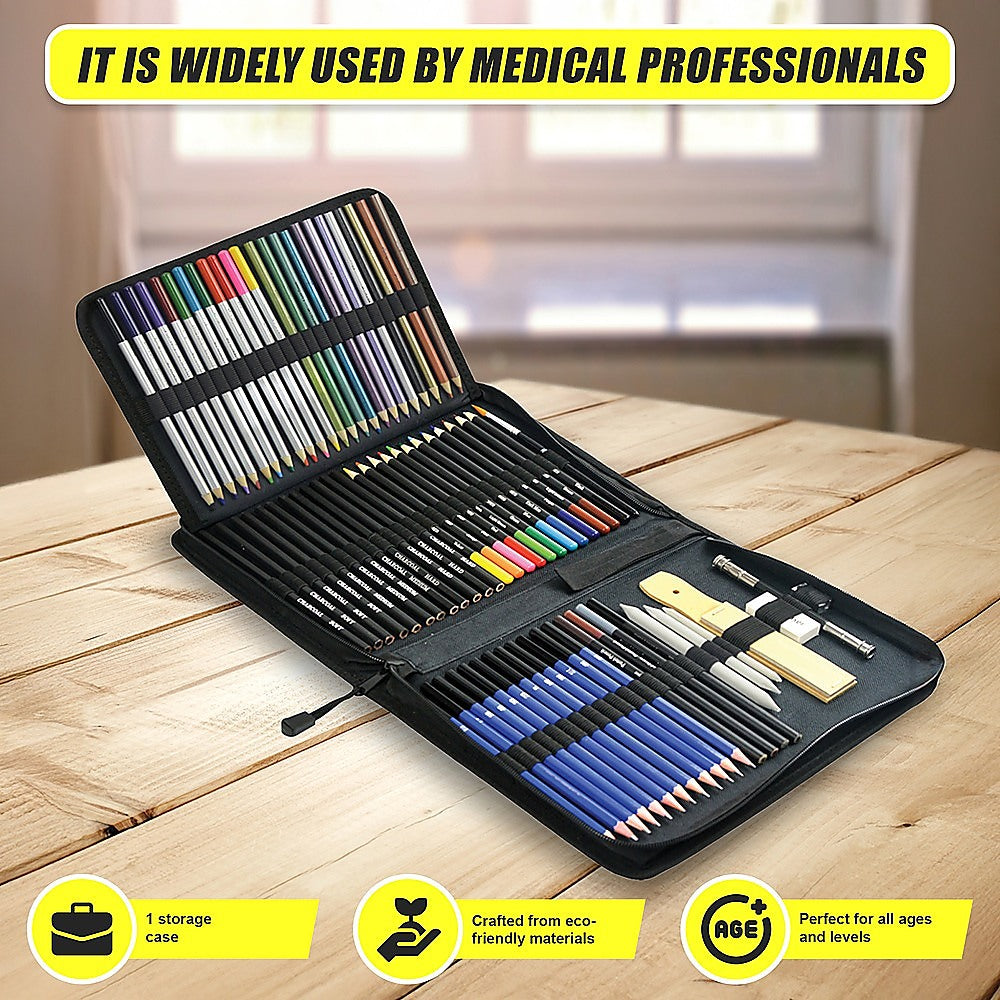 Art Sketch Pencils Oil Drawing Colouring Graphite Charcoal Pencil Set 72pcs/set V63-831871