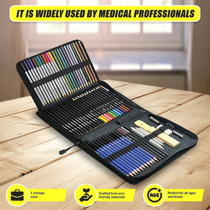 Art Sketch Pencils Oil Drawing Colouring Graphite Charcoal Pencil Set 72pcs/set V63-831871