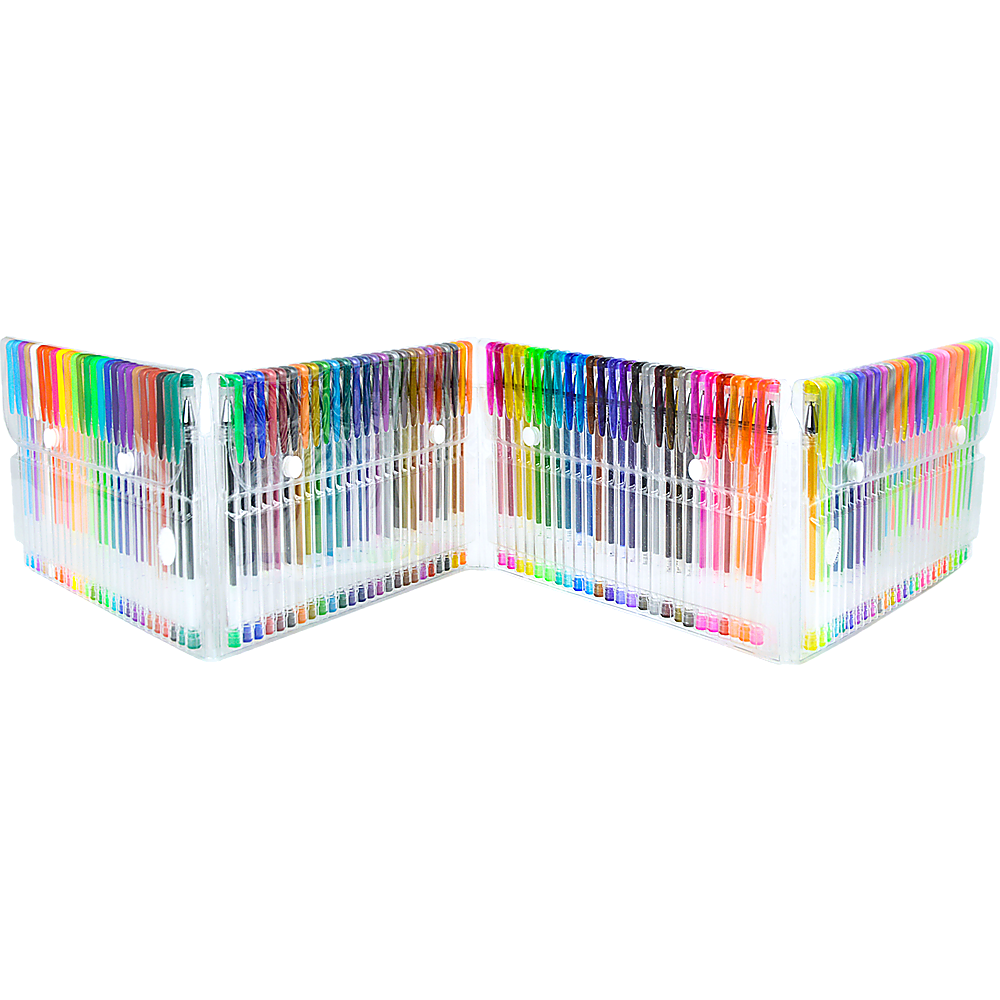 Glitter Gel Pens (100 pack) with 2.5X More Ink - Craft, Kids & Adult Colouring V63-831911