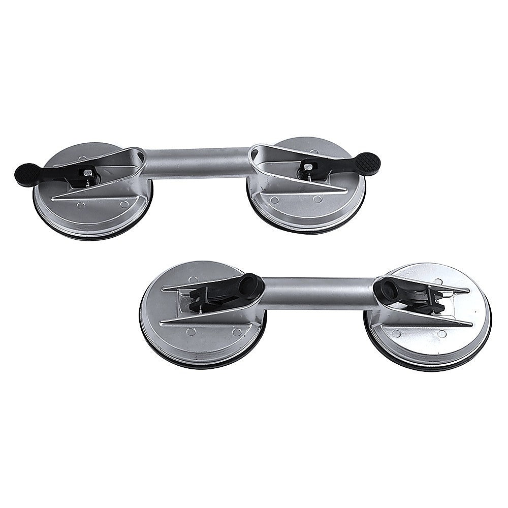4 x Double Suction Glass Lifting Tool 70kg Vacuum Puller Lifter Aluminium V63-831921