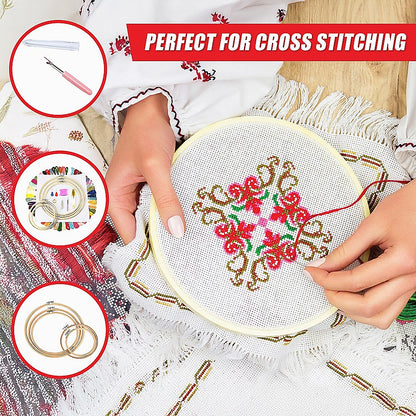 Embroidery Starter Kit Cross Stitch Kit DIY Hand Craft Stitch 50 Colour Kit V63-831951