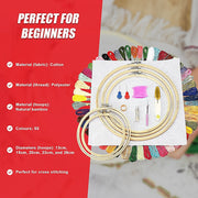 Embroidery Starter Kit Cross Stitch Kit DIY Hand Craft Stitch 50 Colour Kit V63-831951