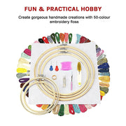 Embroidery Starter Kit Cross Stitch Kit DIY Hand Craft Stitch 50 Colour Kit V63-831951