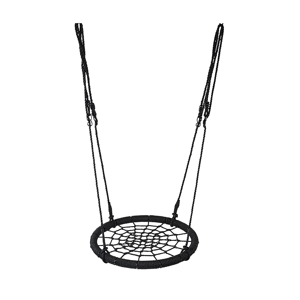 Kids Rope Swing Round Outdoor Birds Crows Nest Spider Web Swing Seat 65cm V63-832041