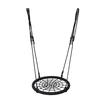 Kids Rope Swing Round Outdoor Birds Crows Nest Spider Web Swing Seat 65cm V63-832041