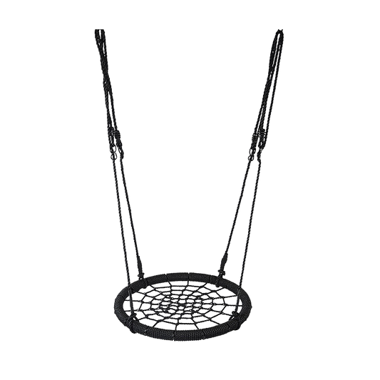Kids Rope Swing Round Outdoor Birds Crows Nest Spider Web Swing Seat 65cm V63-832041