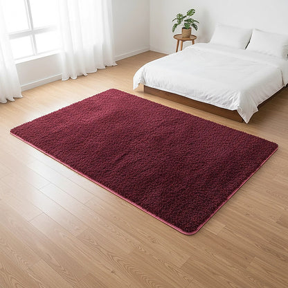200x140cm Floor Rugs Large Shaggy Rug Area Carpet Bedroom Living Room Mat - Burgundy V63-832081
