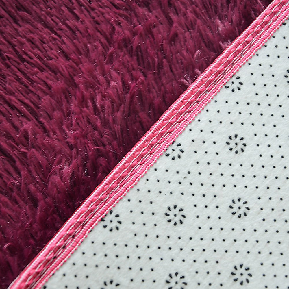 200x140cm Floor Rugs Large Shaggy Rug Area Carpet Bedroom Living Room Mat - Burgundy V63-832081