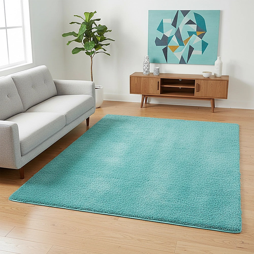 200x140cm Floor Rugs Large Shaggy Rug Area Carpet Bedroom Living Room Mat - Turquoise V63-832111