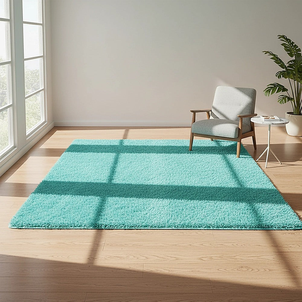 230x200cm Floor Rugs Large Shaggy Rug Area Carpet Bedroom Living Room Mat - Turquoise V63-832131