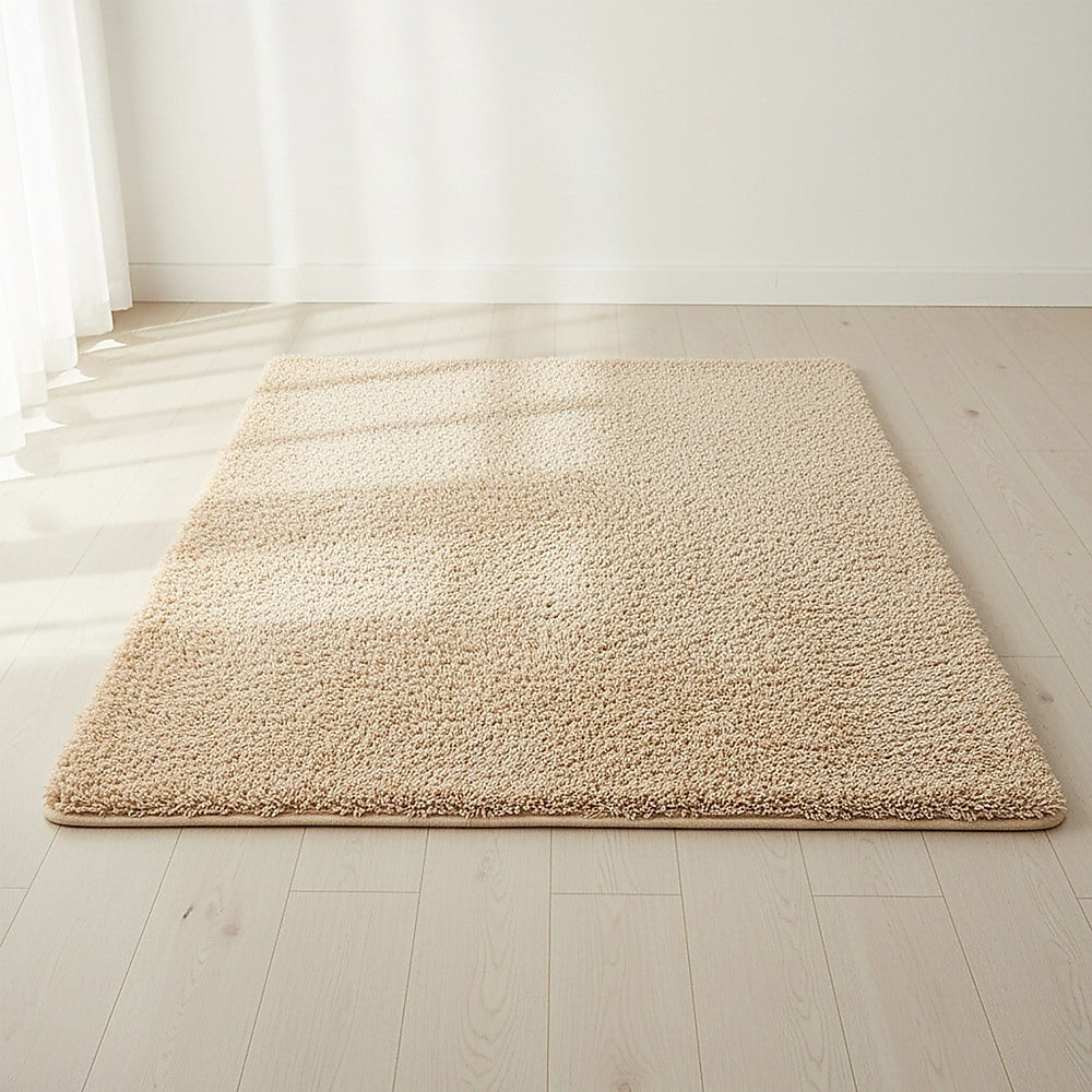 200x140cm Floor Rugs Large Shaggy Rug Area Carpet Bedroom Living Room Mat - Beige V63-832141