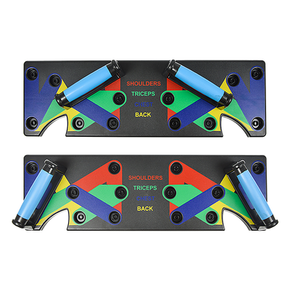 9 in 1 Push Up Board Yoga Bands Fitness Workout Train Gym Exercise Pushup Stand V63-832261