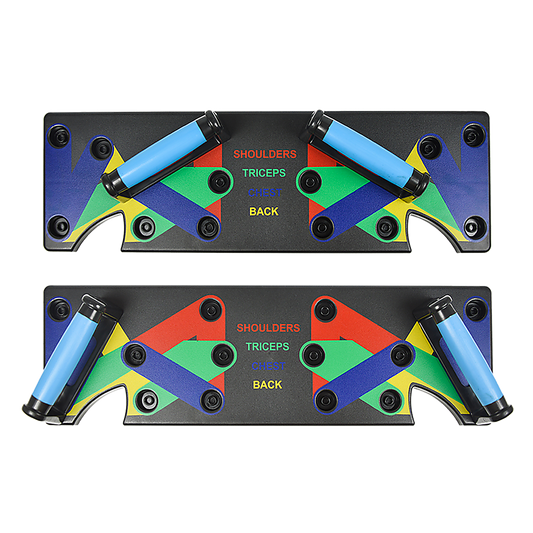 9 in 1 Push Up Board Yoga Bands Fitness Workout Train Gym Exercise Pushup Stand V63-832261