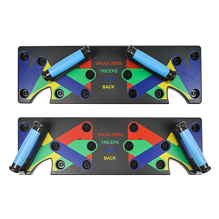 9 in 1 Push Up Board Yoga Bands Fitness Workout Train Gym Exercise Pushup Stand V63-832261