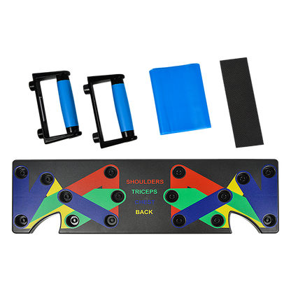 9 in 1 Push Up Board Yoga Bands Fitness Workout Train Gym Exercise Pushup Stand V63-832261