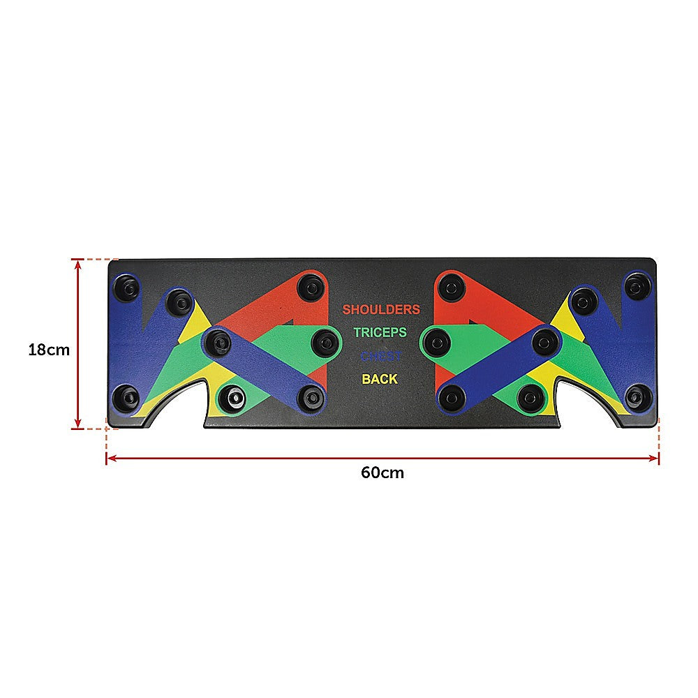 9 in 1 Push Up Board Yoga Bands Fitness Workout Train Gym Exercise Pushup Stand V63-832261