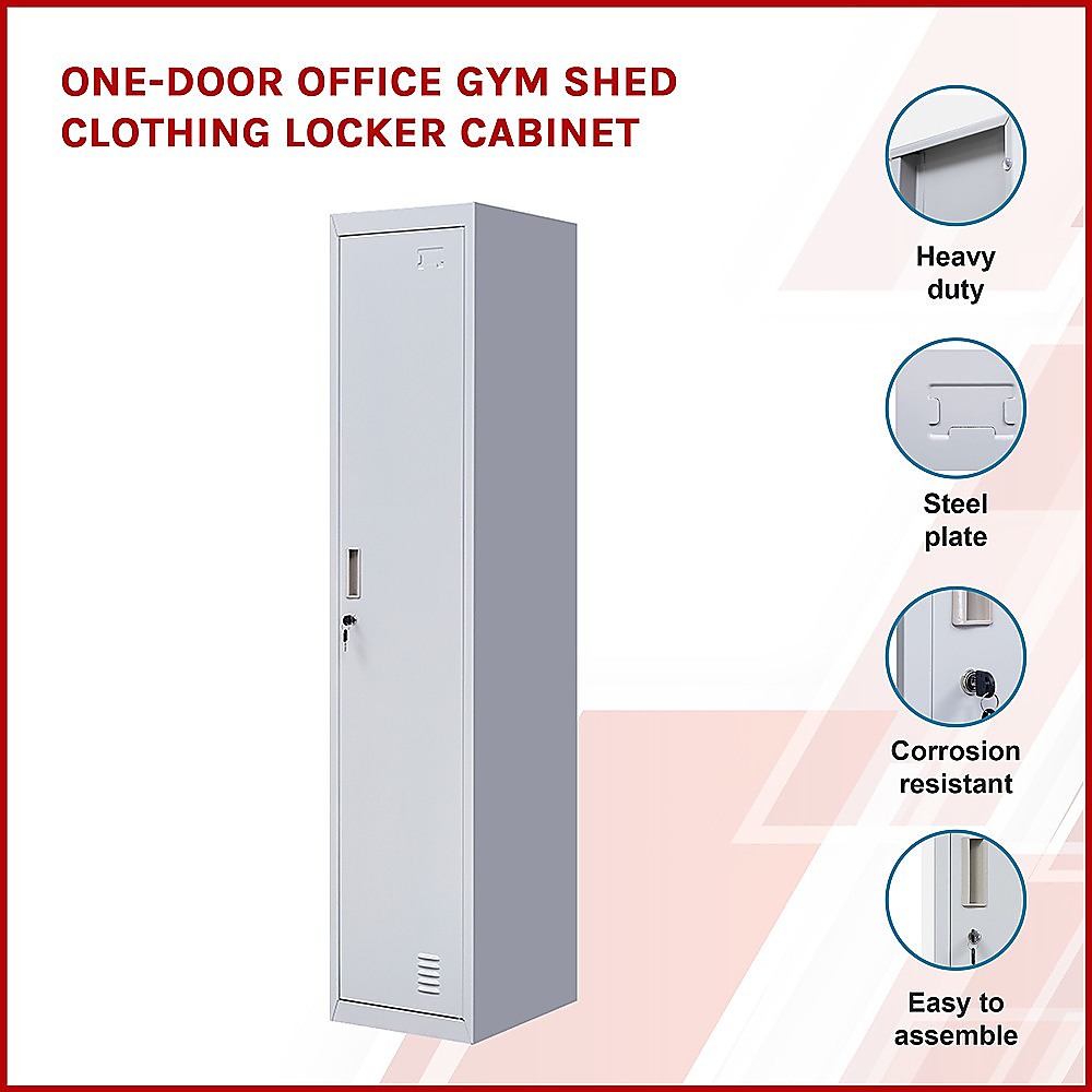 One-Door Office Gym Shed Clothing Locker Cabinet V63-832321