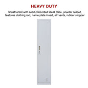 One-Door Office Gym Shed Clothing Locker Cabinet V63-832321