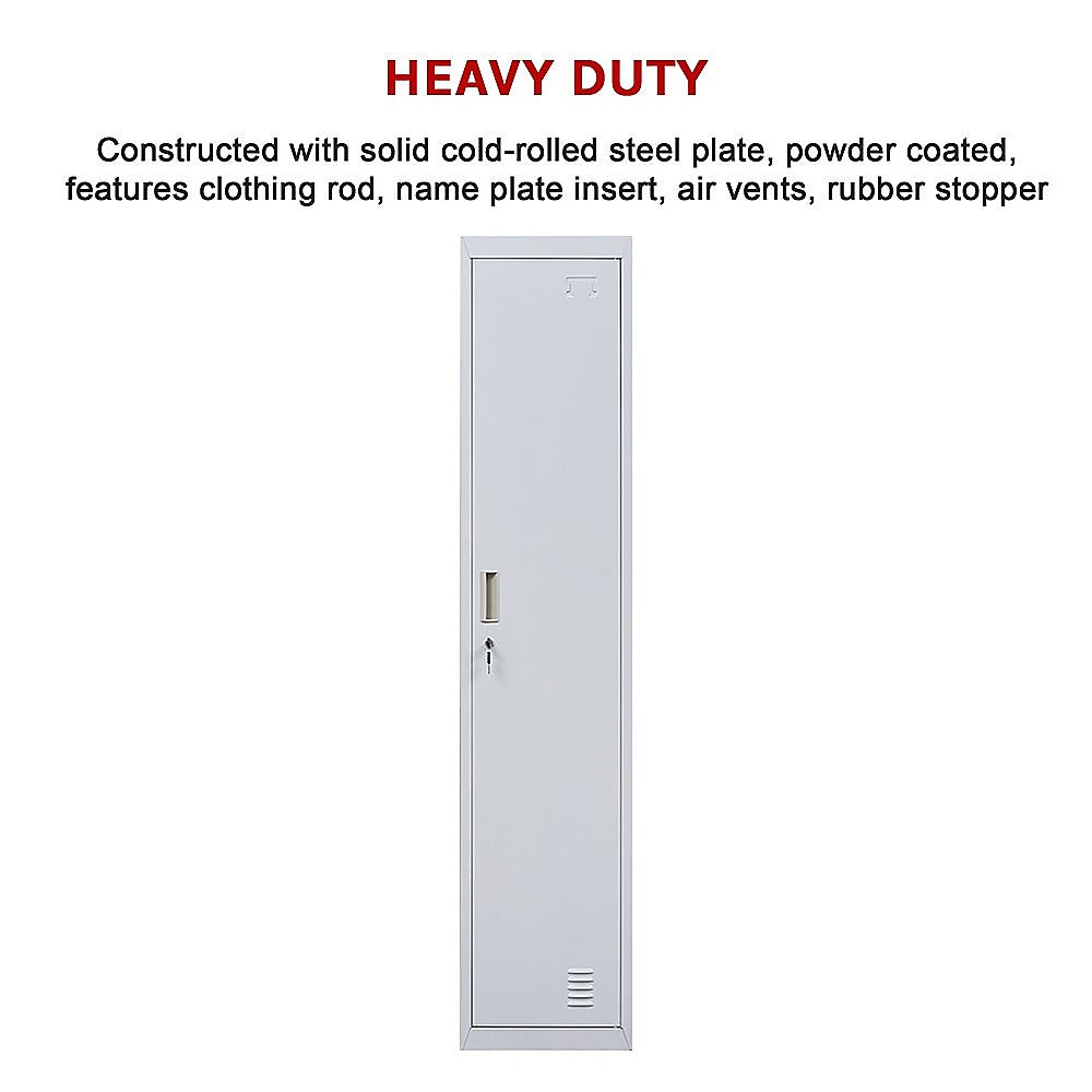One-Door Office Gym Shed Clothing Locker Cabinet V63-832321