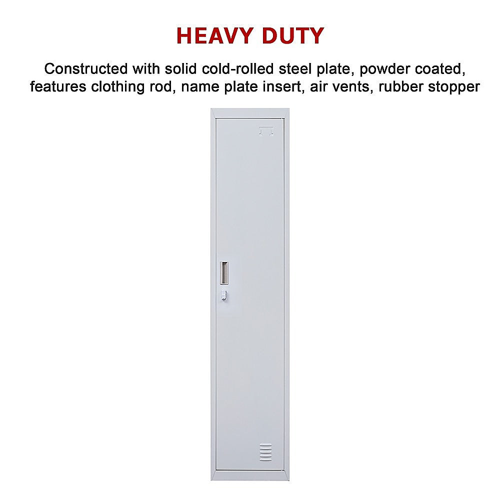 One-Door Office Gym Shed Clothing Locker Cabinet V63-832331