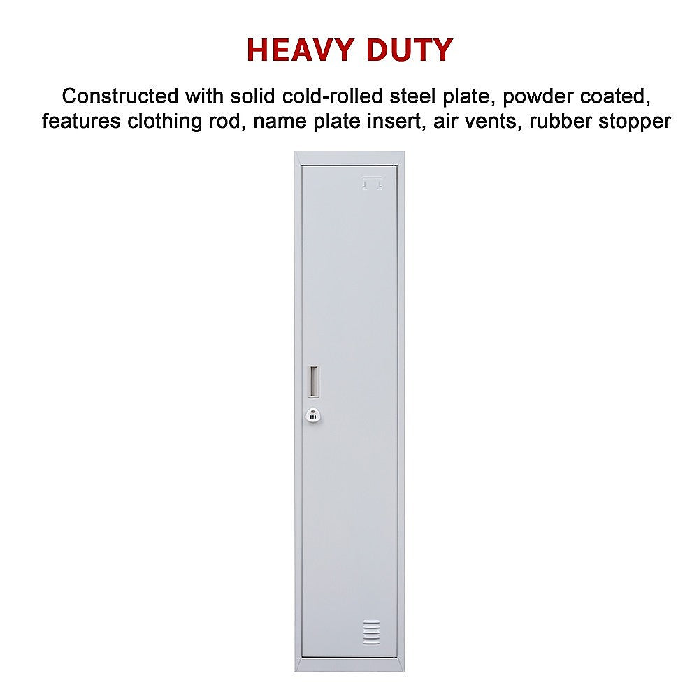 One-Door Office Gym Shed Clothing Locker Cabinet V63-832341
