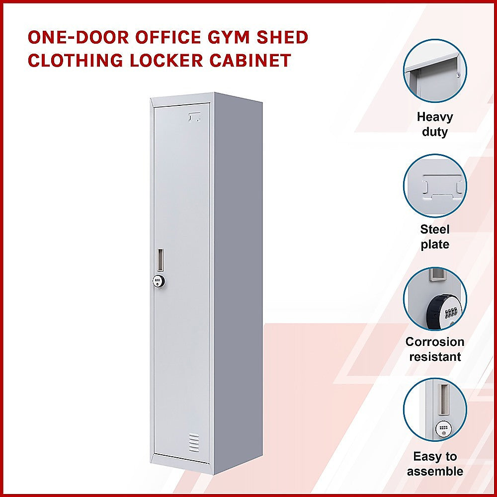 One-Door Office Gym Shed Clothing Locker Cabinet V63-832351