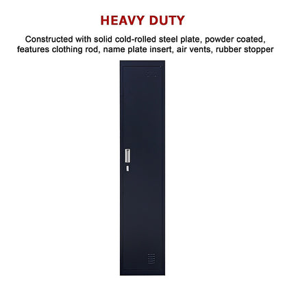 One-Door Office Gym Shed Clothing Locker Cabinet V63-832371
