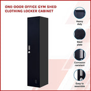 One-Door Office Gym Shed Clothing Locker Cabinet V63-832381