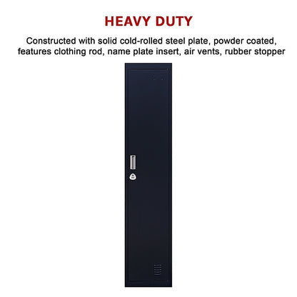 One-Door Office Gym Shed Clothing Locker Cabinet V63-832381