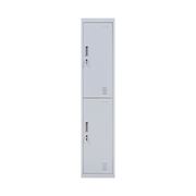 2-Door Vertical Locker for Office Gym Shed School Home Storage V63-832411