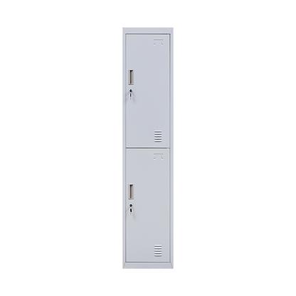 2-Door Vertical Locker for Office Gym Shed School Home Storage V63-832411