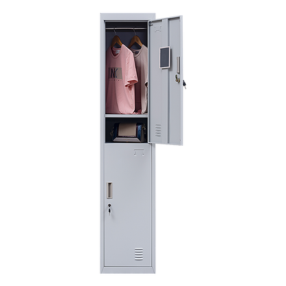 2-Door Vertical Locker for Office Gym Shed School Home Storage V63-832411