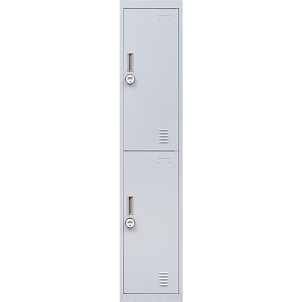 2-Door Vertical Locker for Office Gym Shed School Home Storage V63-832441