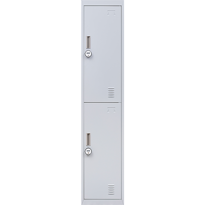 2-Door Vertical Locker for Office Gym Shed School Home Storage V63-832441