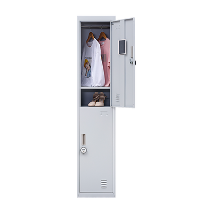 2-Door Vertical Locker for Office Gym Shed School Home Storage V63-832441